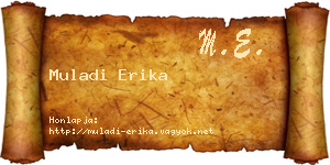 Muladi Erika névjegykártya